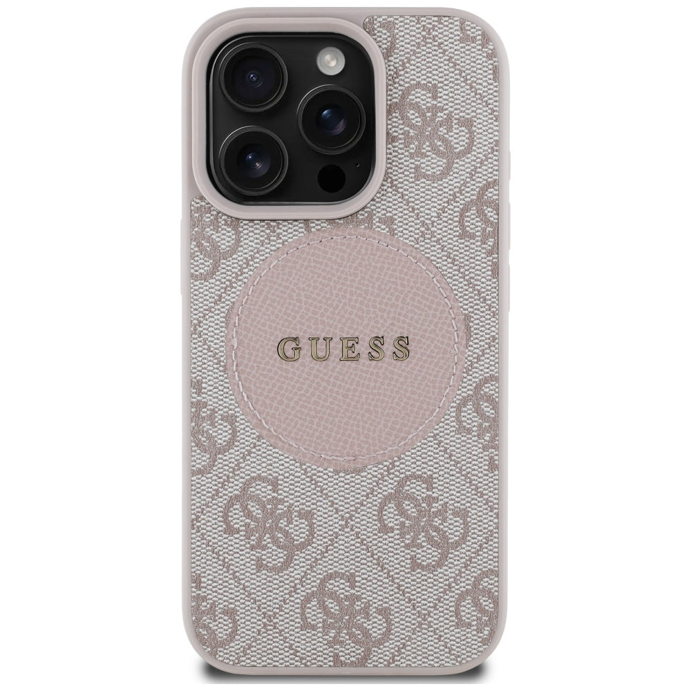 MagSafe futrola za Apple iPhone 16 Pro Max, Guess, 4G Circle Classic Logo, Roza
