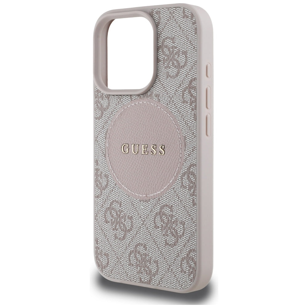 MagSafe futrola za Apple iPhone 16 Pro Max, Guess, 4G Circle Classic Logo, Roza