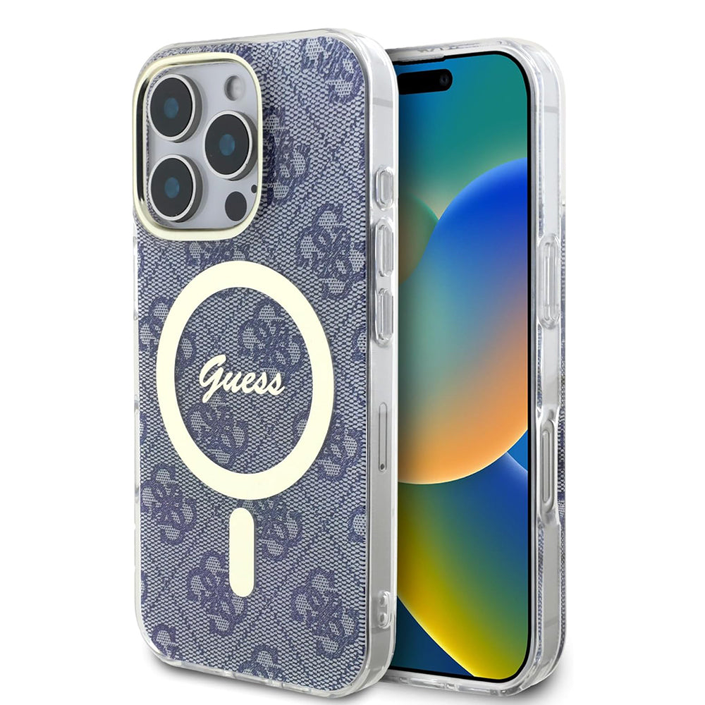 MagSafe futrola za Apple iPhone 16 Pro Max, Guess, IML 4G, Plava