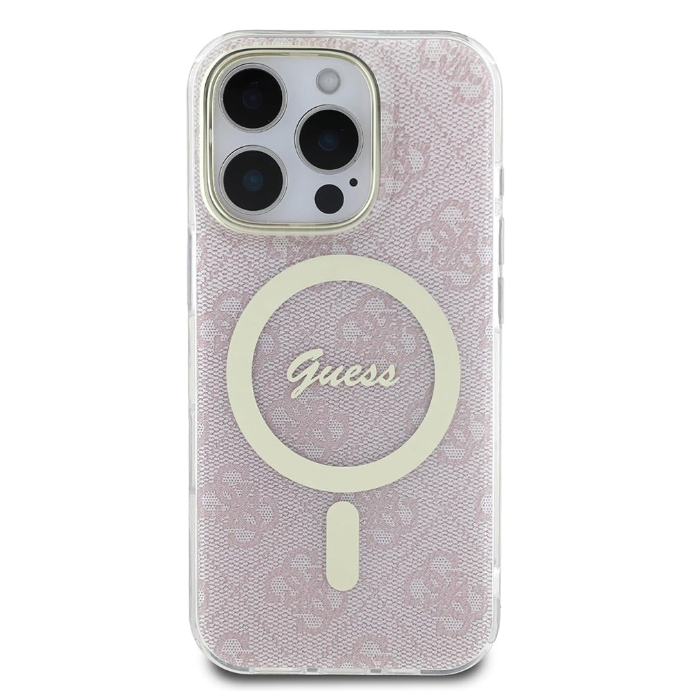 Futrola MagSafe za Apple iPhone 16 Pro Max, Guess, IML 4G, Roza