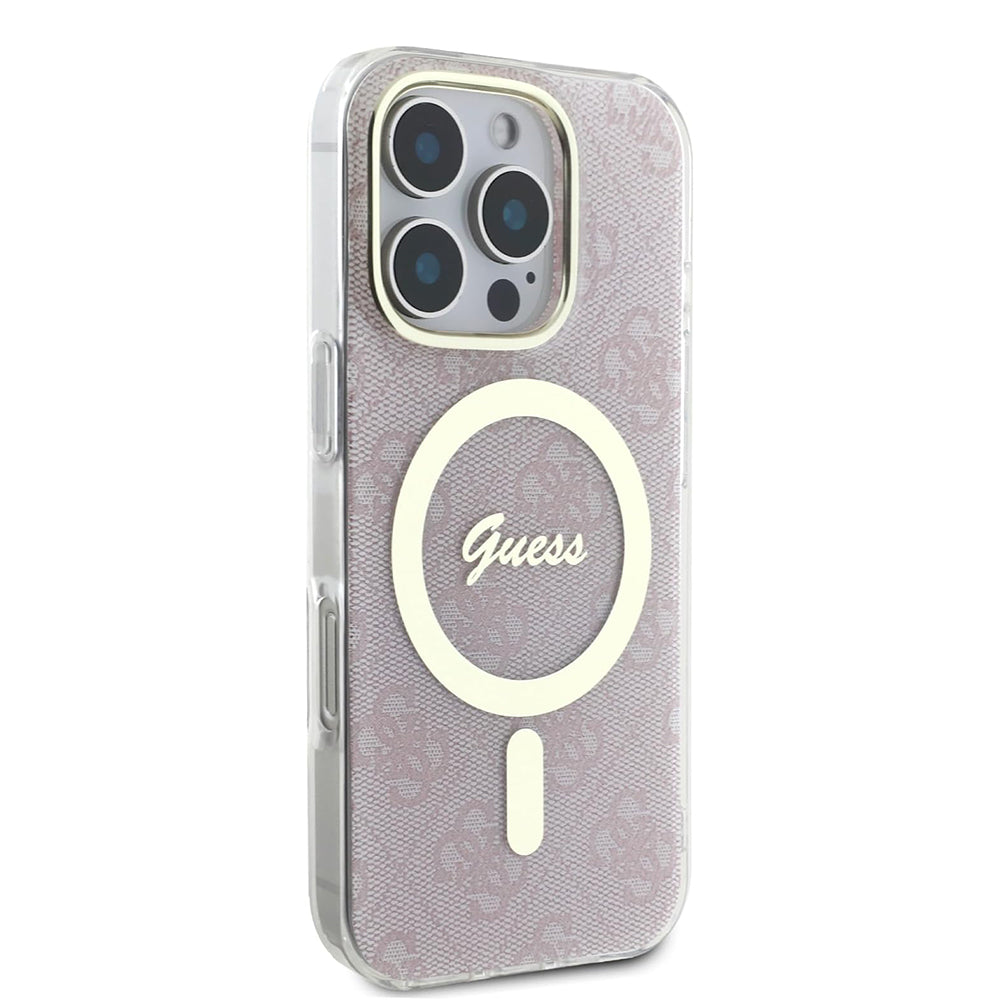 Futrola MagSafe za Apple iPhone 16 Pro Max, Guess, IML 4G, Roza