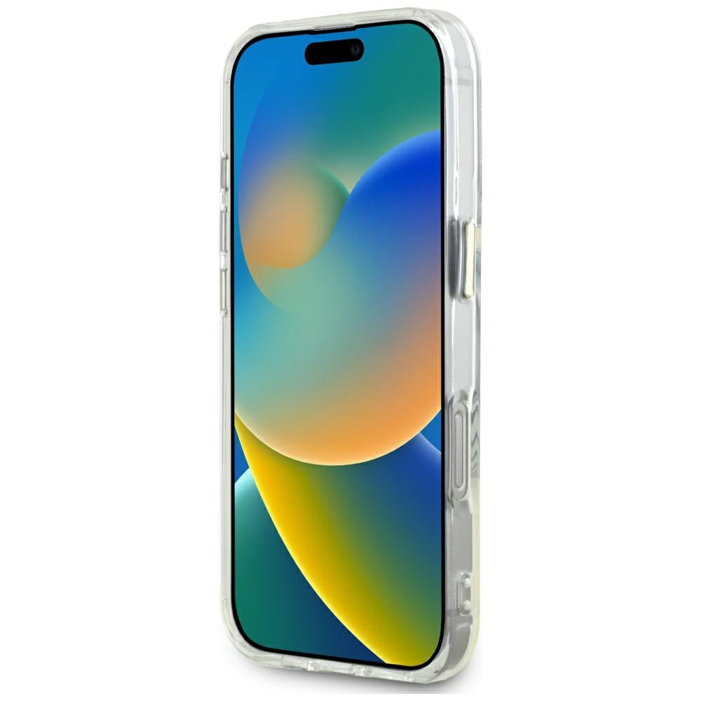 Husa MagSafe za Apple iPhone 16 Pro Max, Guess, IML Metal Colored Circle, Bijela