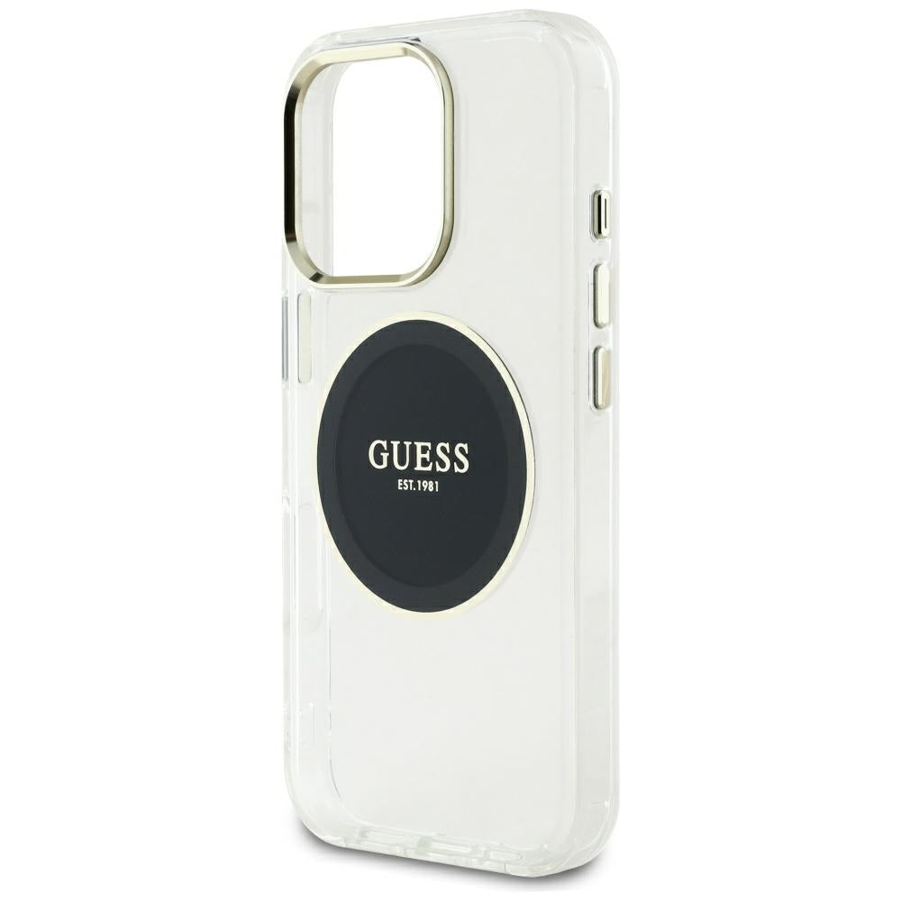 Futrola MagSafe za Apple iPhone 16 Pro Max, Guess, IML Metal Colored Circle, Crna