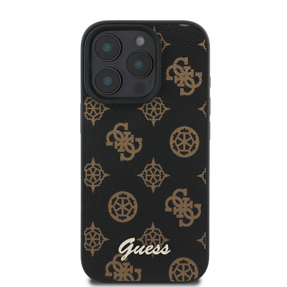MagSafe futrola za Apple iPhone 16 Pro Max, Guess, Peony Script, Crna
