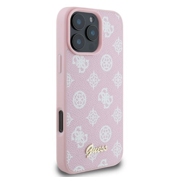 MagSafe futrola za Apple iPhone 16 Pro Max, Guess, Peony Script, Roza