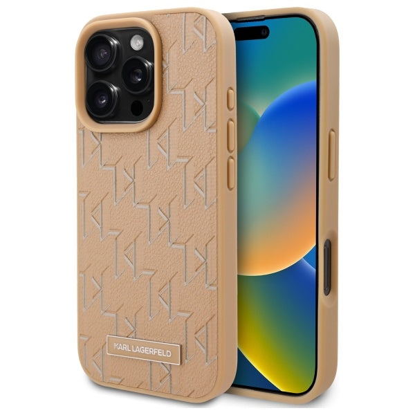 MagSafe futrola za Apple iPhone 16 Pro Max, Karl Lagerfeld, Hot Stamp, Bež