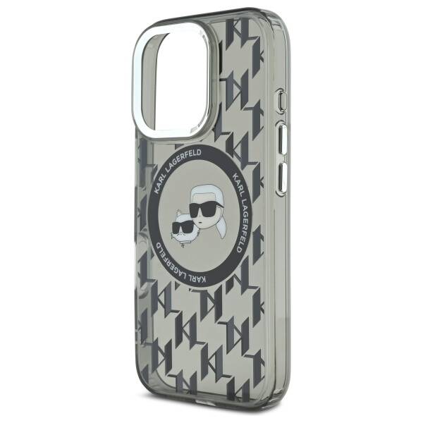 MagSafe futrola za Apple iPhone 16 Pro Max, Karl Lagerfeld, IML Monogram Karl & Choupette's Heads, Crna