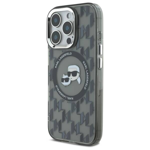 MagSafe futrola za Apple iPhone 16 Pro Max, Karl Lagerfeld, IML Monogram Karl & Choupette's Heads, Crna