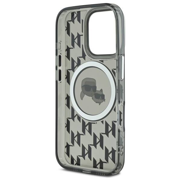 MagSafe futrola za Apple iPhone 16 Pro Max, Karl Lagerfeld, IML Monogram Karl & Choupette's Heads, Crna