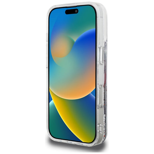 Husa MagSafe za Apple iPhone 16 Pro Max, Karl Lagerfeld, Liquid Glitter Choupette Logo, Prozirna