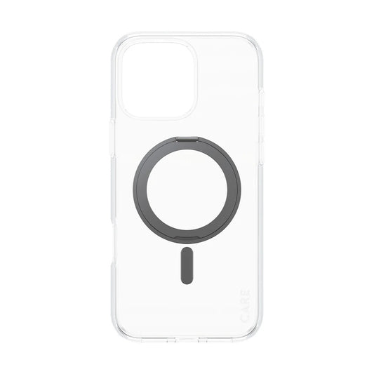 Futrola MagSafe za Apple iPhone 16 Pro Max, PanzerGlass, Care Feature Kickstand, Crna Prozirna