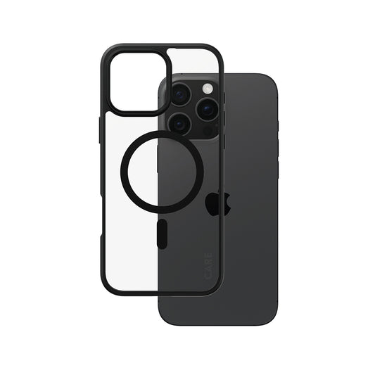 Futrola MagSafe za Apple iPhone 16 Pro Max, PanzerGlass, Care Urban Combat, Crno Prozirna