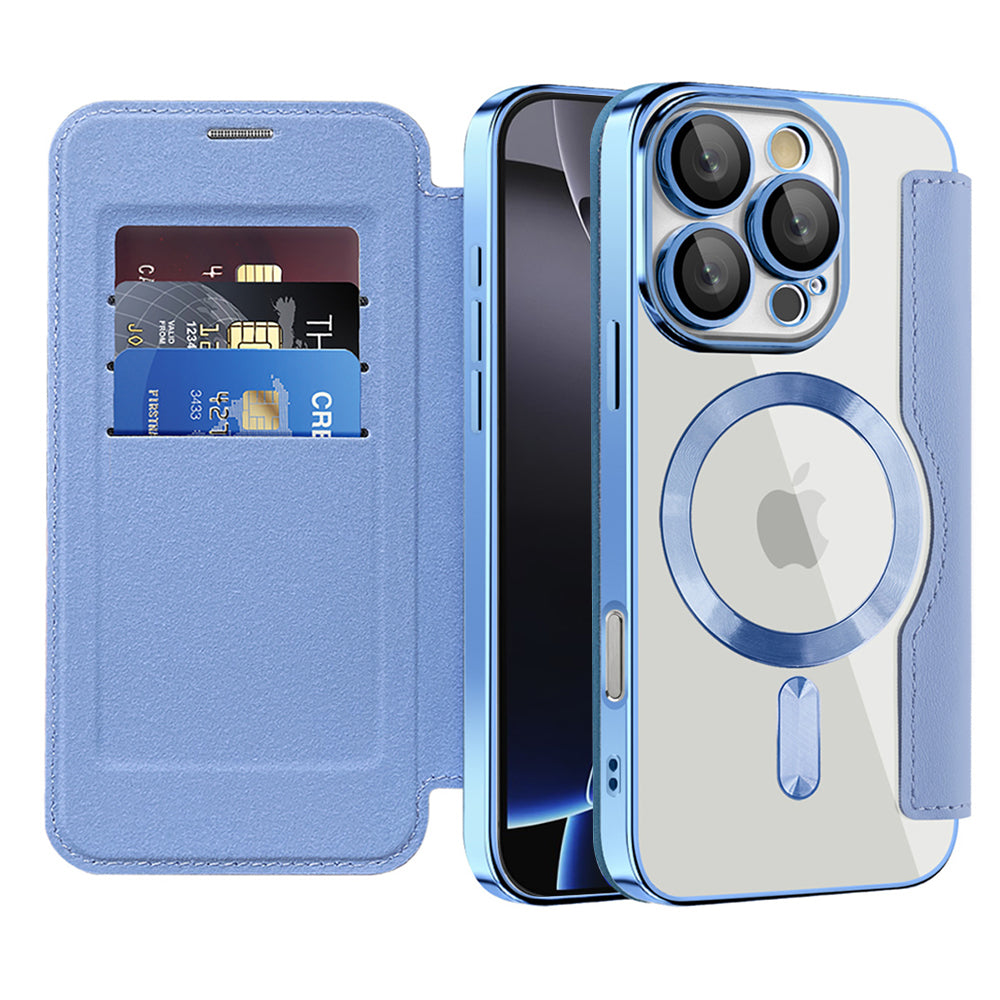 MagSafe futrola za Apple iPhone 16 Pro Max, Techsuit, SmartMag Book, Plava