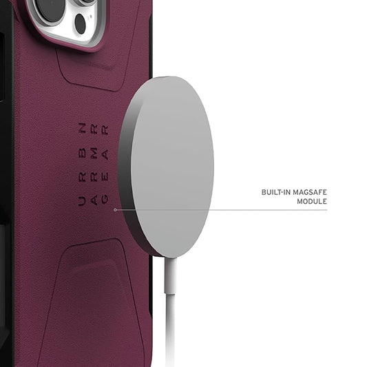 MagSafe futrola za Apple iPhone 16 Pro Max, Urban Armor Gear, Civilian, Bordo