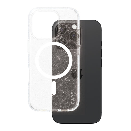 Futrola MagSafe za Apple iPhone 16 Pro, PanzerGlass, Care Urban Combat Star Lit, Bijela Prozirna