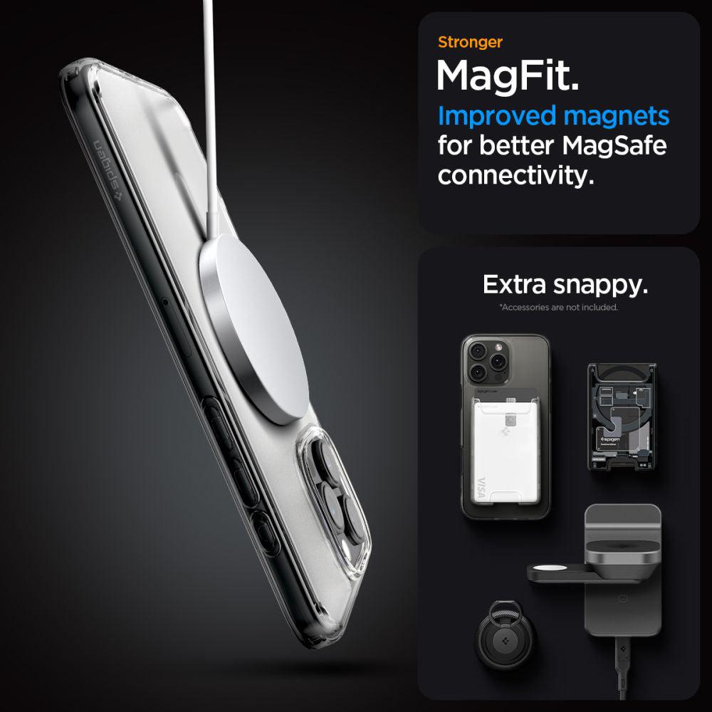 Futrola MagSafe za Apple iPhone 16 Pro, Spigen, Ultra Hybrid, Satinirano prozirna ACS08133
