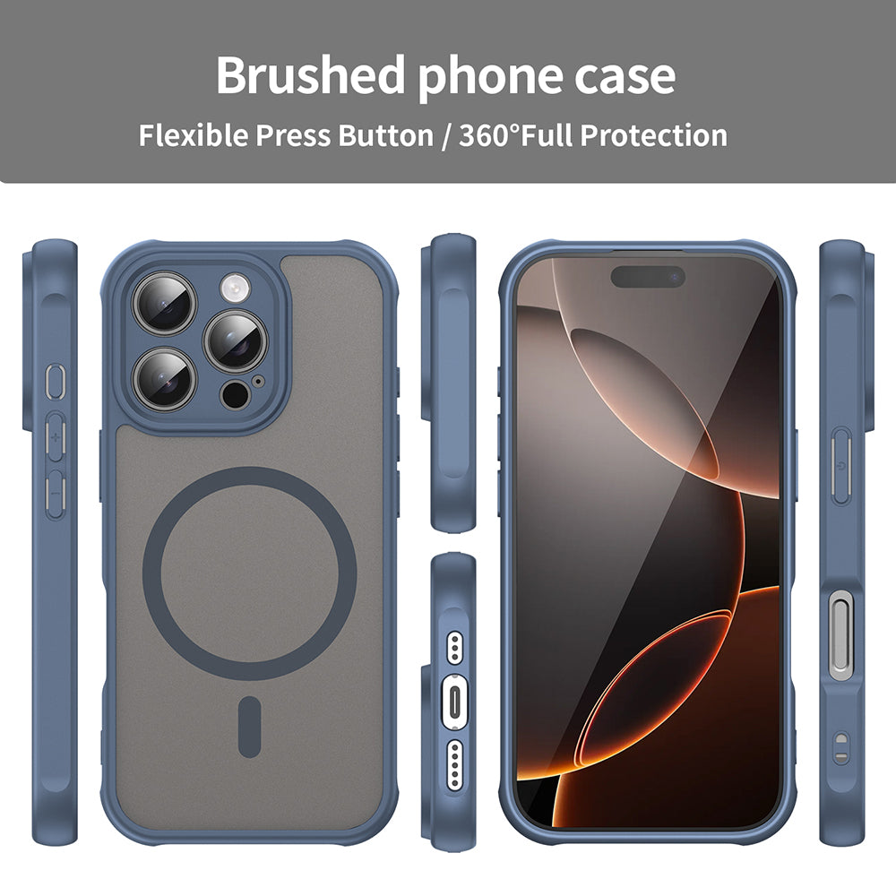 MagSafe futrola za Apple iPhone 16 Pro, Techsuit, HaloFrost II, Tamnoplava