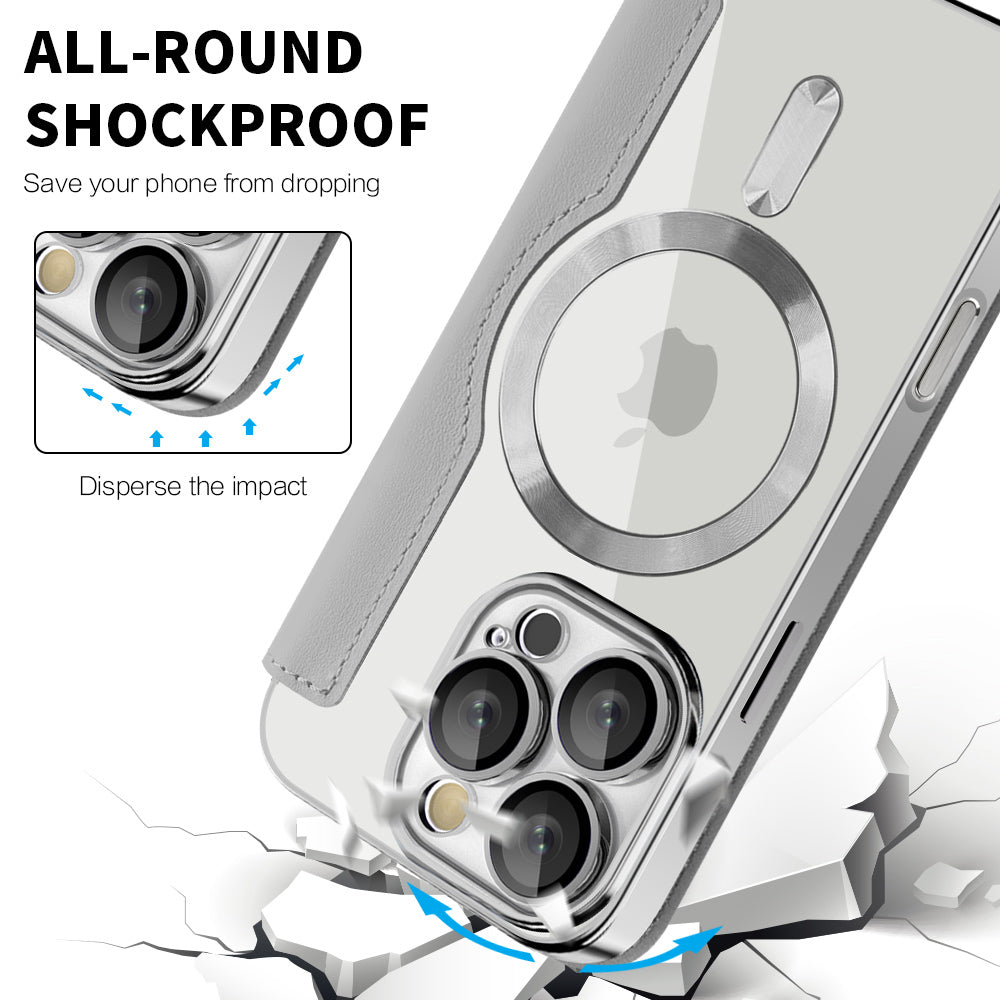 MagSafe futrola za Apple iPhone 16 Pro, Techsuit, SmartMag Book, Siva