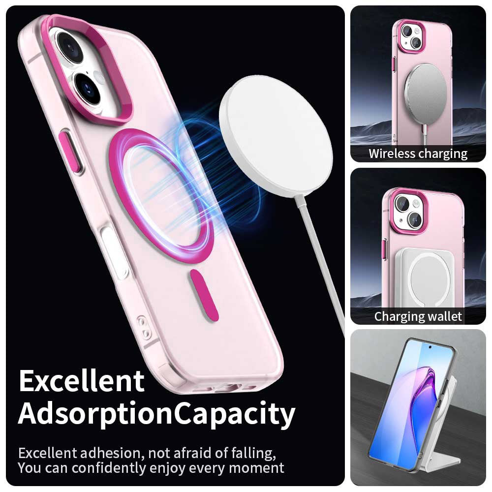 MagSafe futrola za Apple iPhone 16, Techsuit, CandyCase, Roza