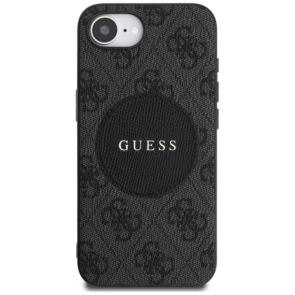 MagSafe futrola za Apple iPhone 17e / 16e, Guess, 4G Circle Classic Logo, Crna