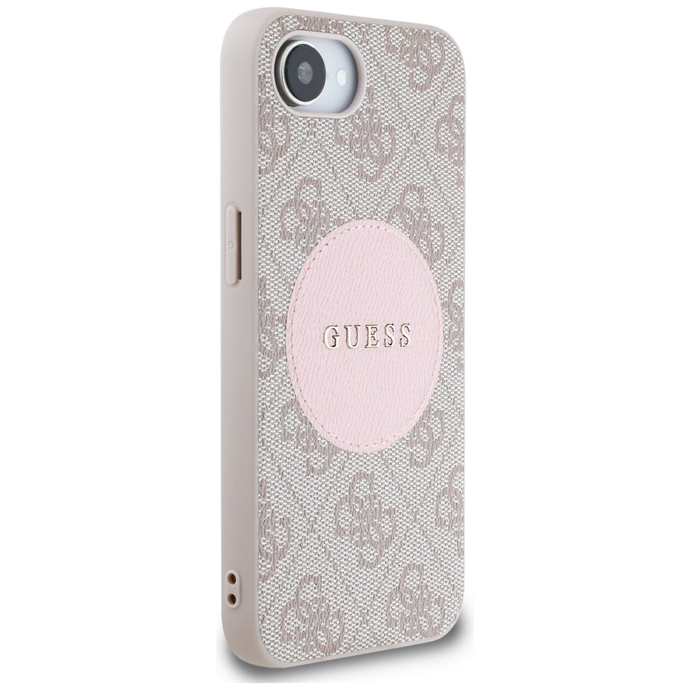 MagSafe futrola za Apple iPhone 17e / 16e, Guess, 4G Circle Classic Logo, Roza