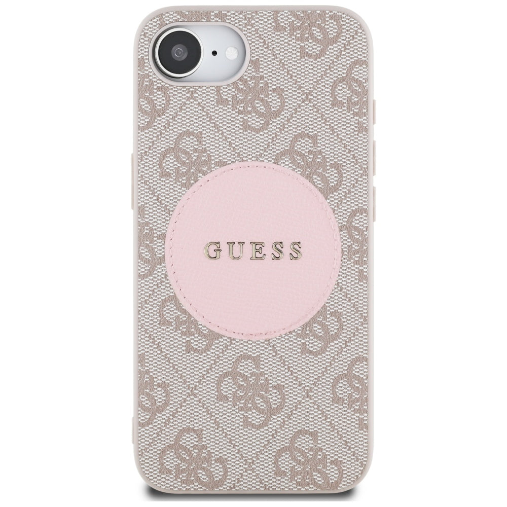 MagSafe futrola za Apple iPhone 17e / 16e, Guess, 4G Circle Classic Logo, Roza