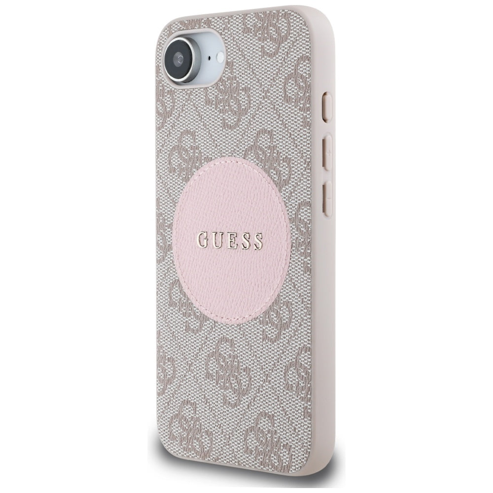 MagSafe futrola za Apple iPhone 17e / 16e, Guess, 4G Circle Classic Logo, Roza