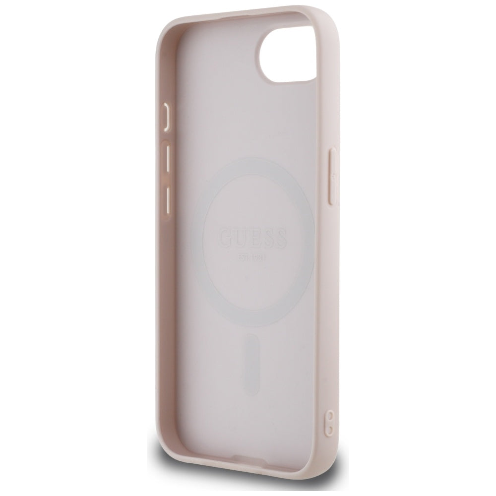 MagSafe futrola za Apple iPhone 17e / 16e, Guess, 4G Circle Classic Logo, Roza