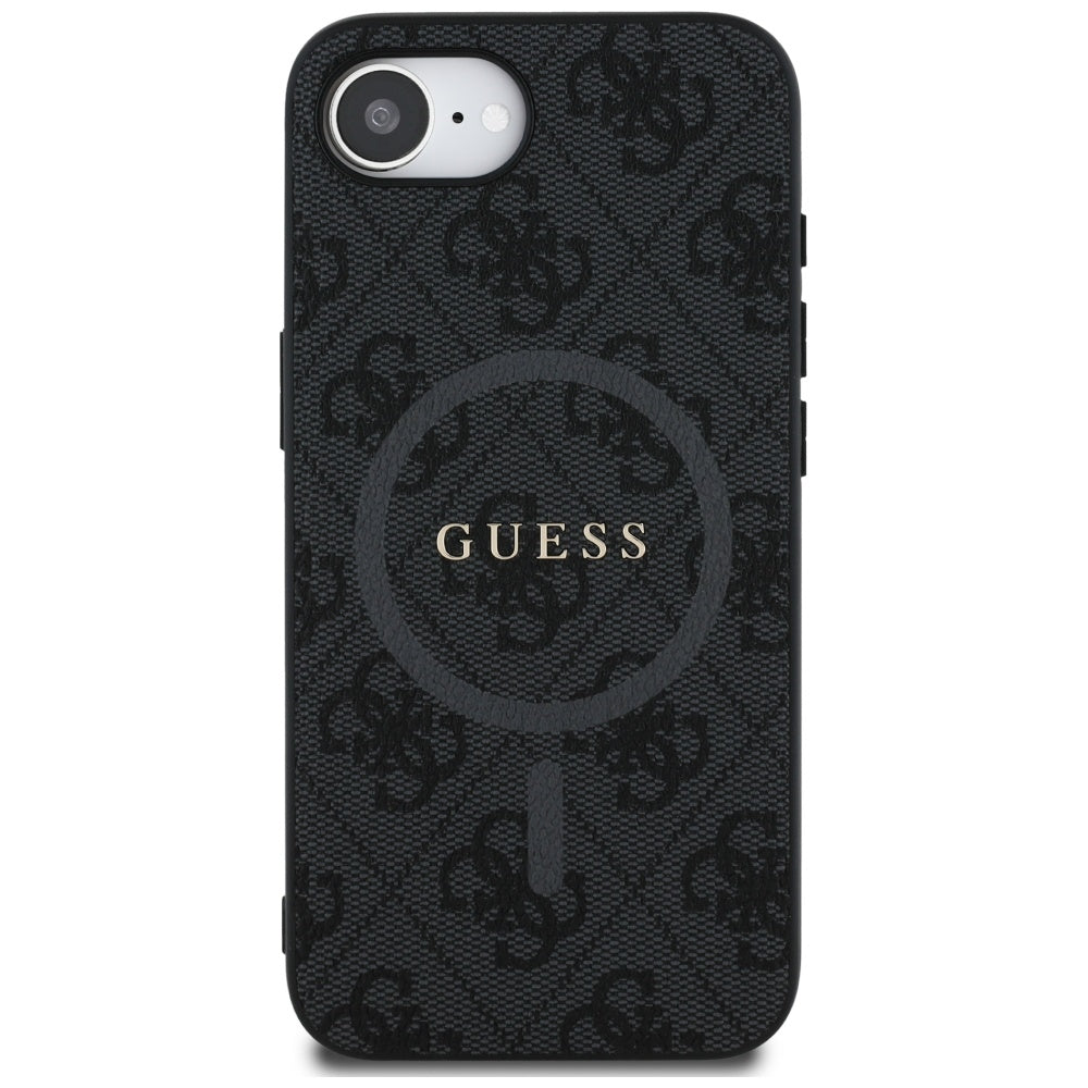 MagSafe futrola za Apple iPhone 17e / 16e, Guess, 4G Ring Classic Logo, Crna