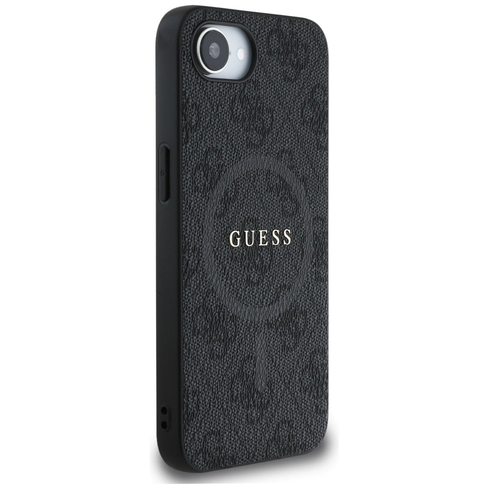 MagSafe futrola za Apple iPhone 17e / 16e, Guess, 4G Ring Classic Logo, Crna