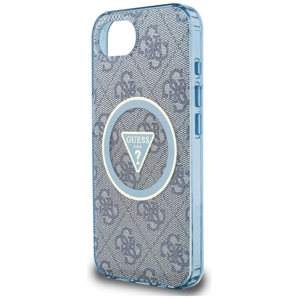 MagSafe futrola za Apple iPhone 17e / 16e, Guess, IML Glitter 4G Circle Triangle, Plava