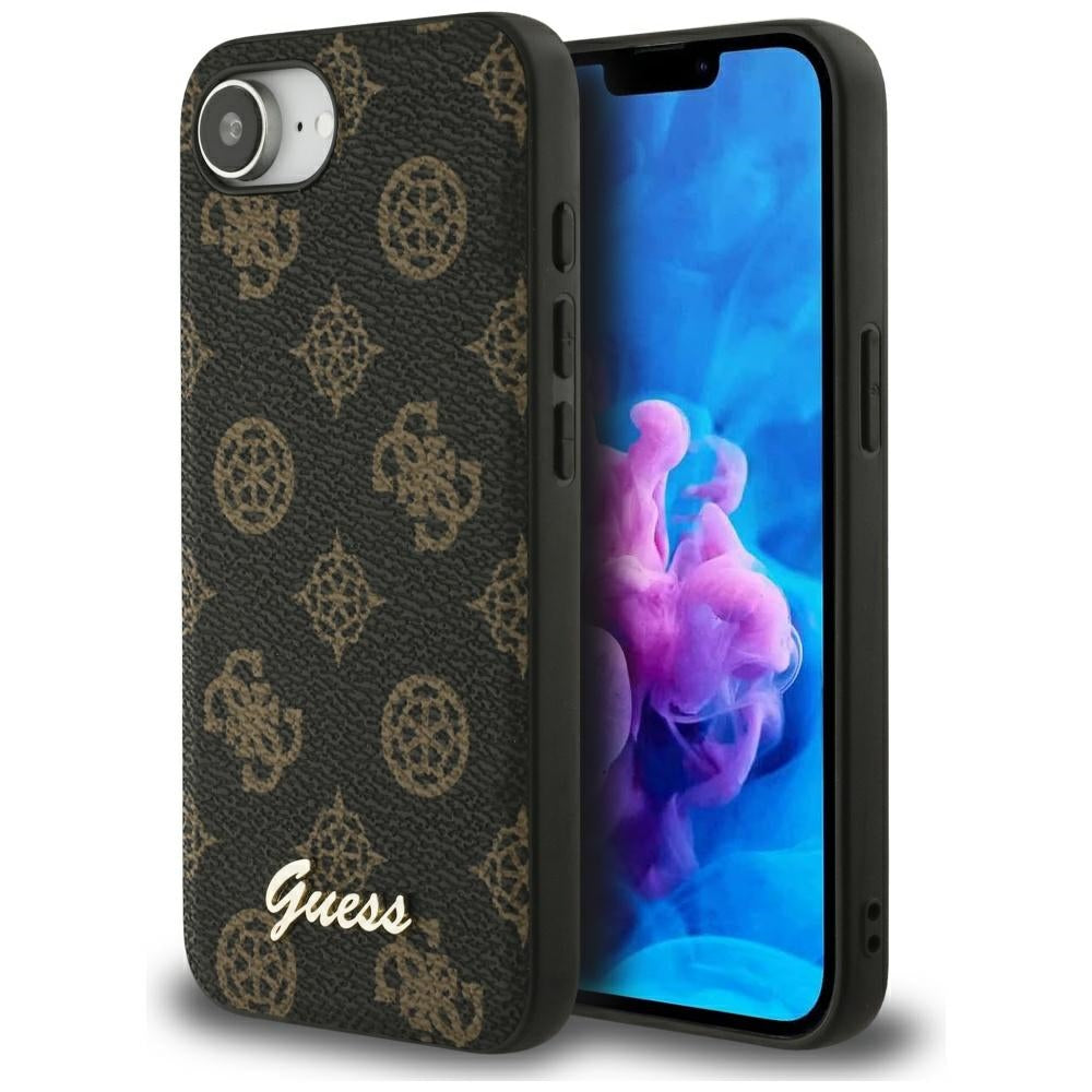 MagSafe futrola za Apple iPhone 17e / 16e, Guess, Peony Script, Crna