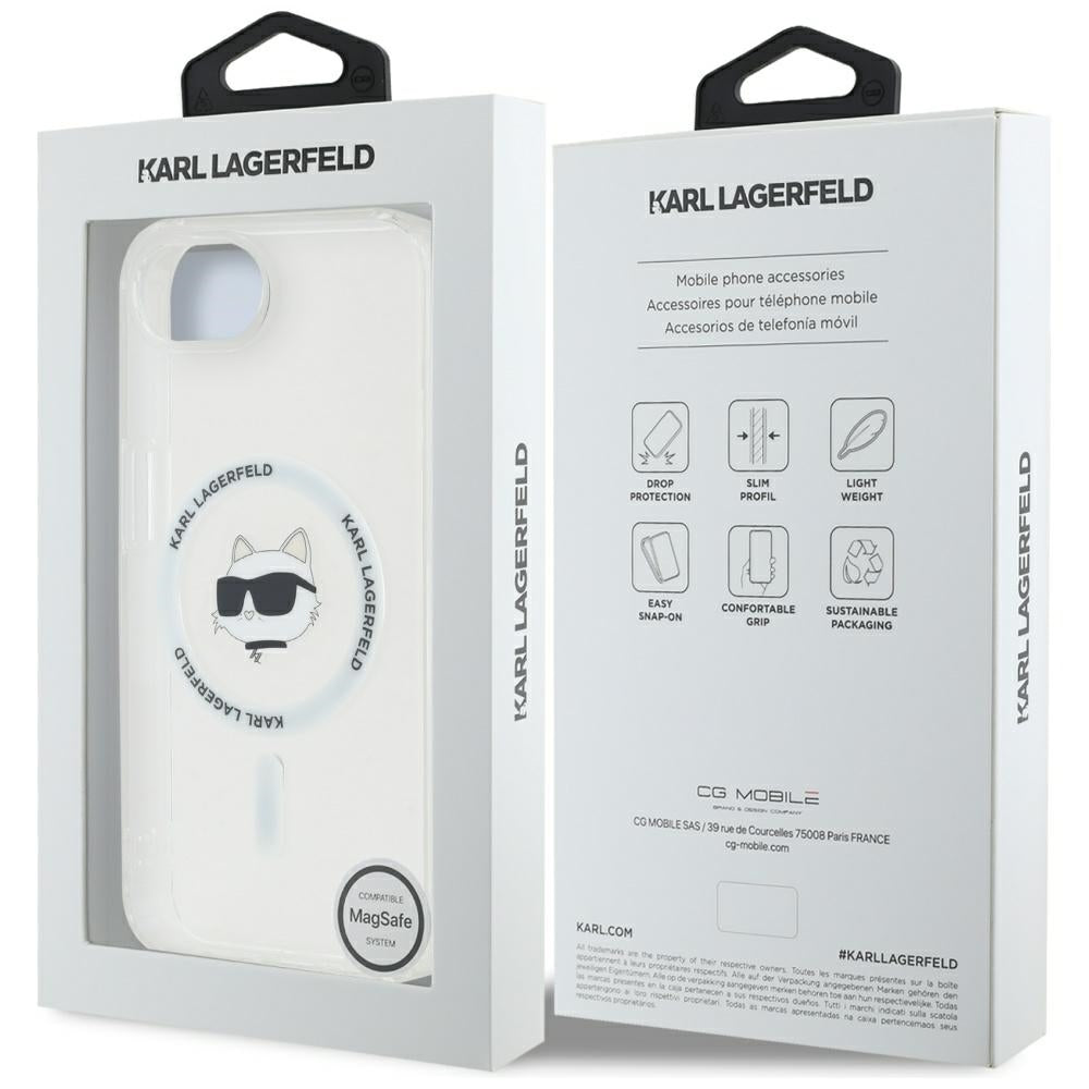 Futrola MagSafe za Apple iPhone 17e / 16e, Karl Lagerfeld, IML Choupette's Head, Bijela
