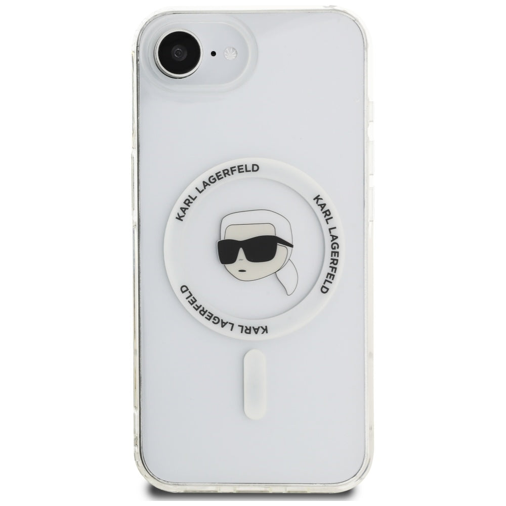 Futrola MagSafe za Apple iPhone 17e / 16e, Karl Lagerfeld, IML Karl's Head, Bijela