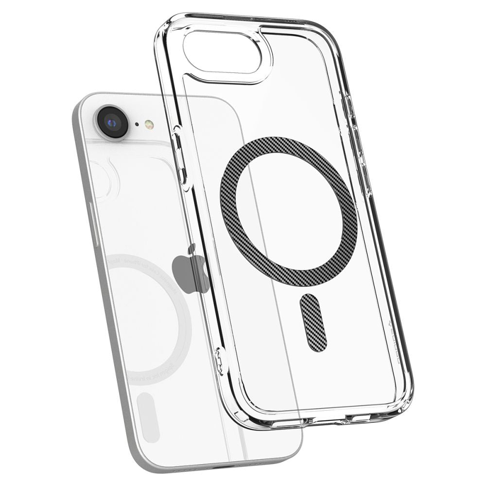MagSafe futrola za Apple iPhone 17e / 16e, Spigen, Ultra Hybrid Carbon, Prozirna ACS09140