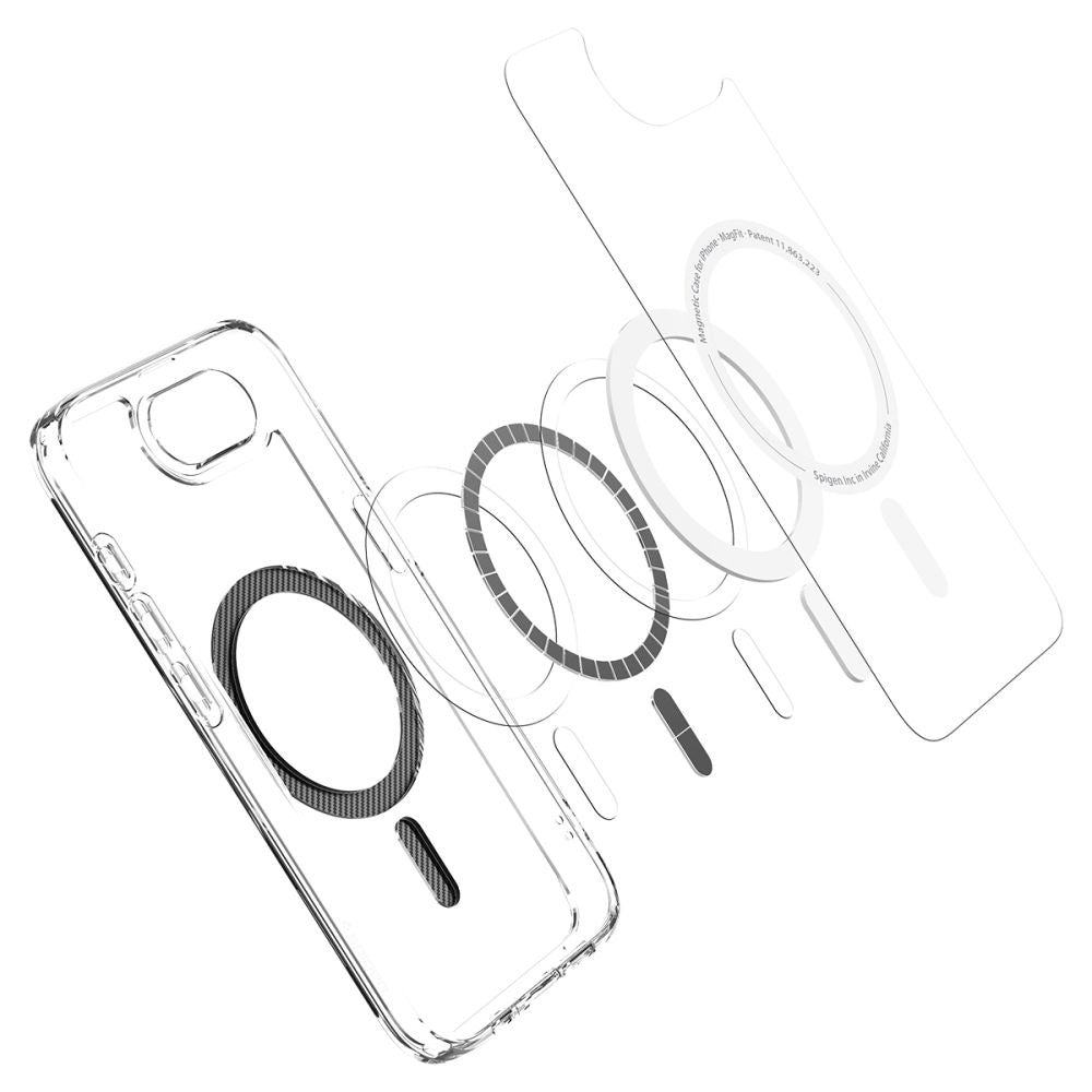MagSafe futrola za Apple iPhone 17e / 16e, Spigen, Ultra Hybrid Carbon, Prozirna ACS09140