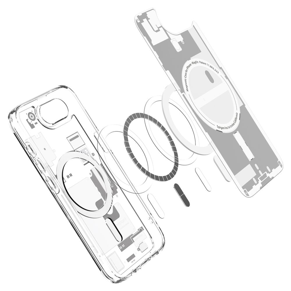 Futrola MagSafe za Apple iPhone 17e / 16e, Spigen, Ultra Hybrid Zero One, Bijela