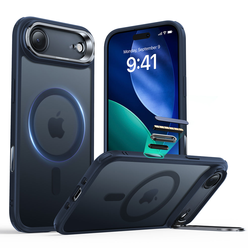 Futrola MagSafe za Apple iPhone 17 Air, ESR, Classic Hybrid Kickstand, Satensko Plava