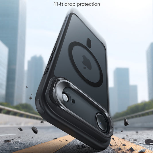Husa MagSafe za Apple iPhone 17 Air, ESR, Classic Hybrid Kickstand, Crna Satinirana