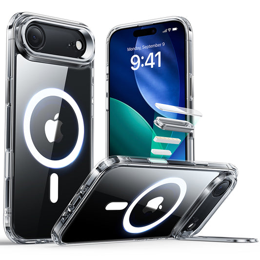 Futrola MagSafe za Apple iPhone 17 Air, ESR, Classic Hybrid Kickstand, Prozirna
