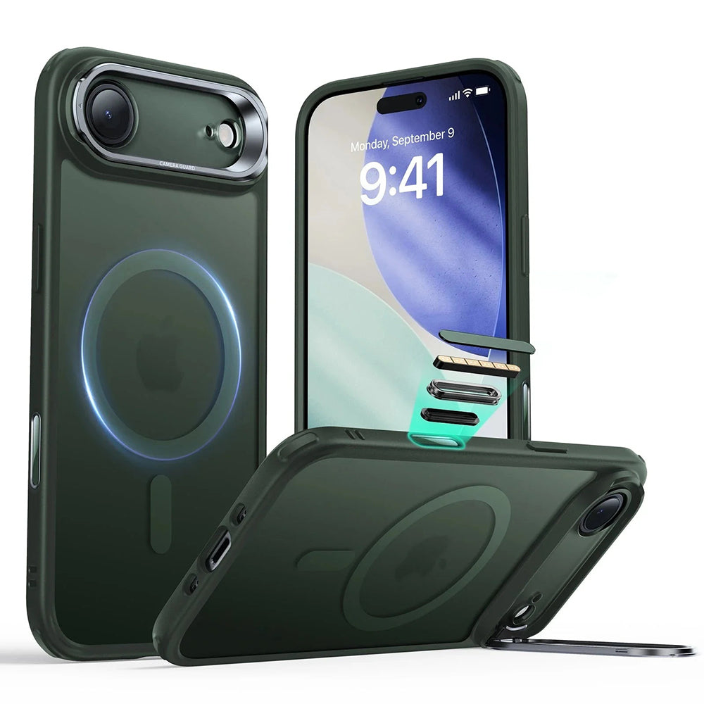 Futrola MagSafe za Apple iPhone 17 Air, ESR, Classic Hybrid Kickstand, Satinirano Zelena