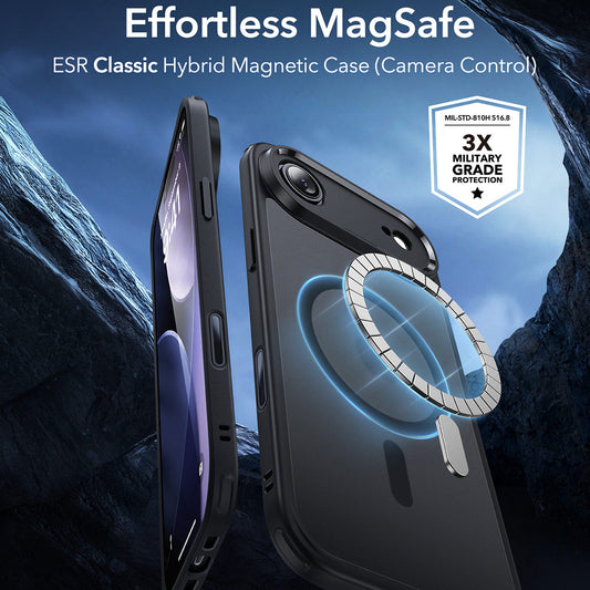 Futrola MagSafe za Apple iPhone 17 Air, ESR, Classic Hybrid, Satin Crna
