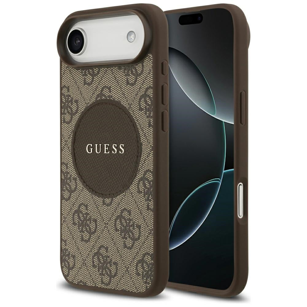 MagSafe futrola za Apple iPhone 17 Air, Guess, 4G Circle Classic Logo, smeđa