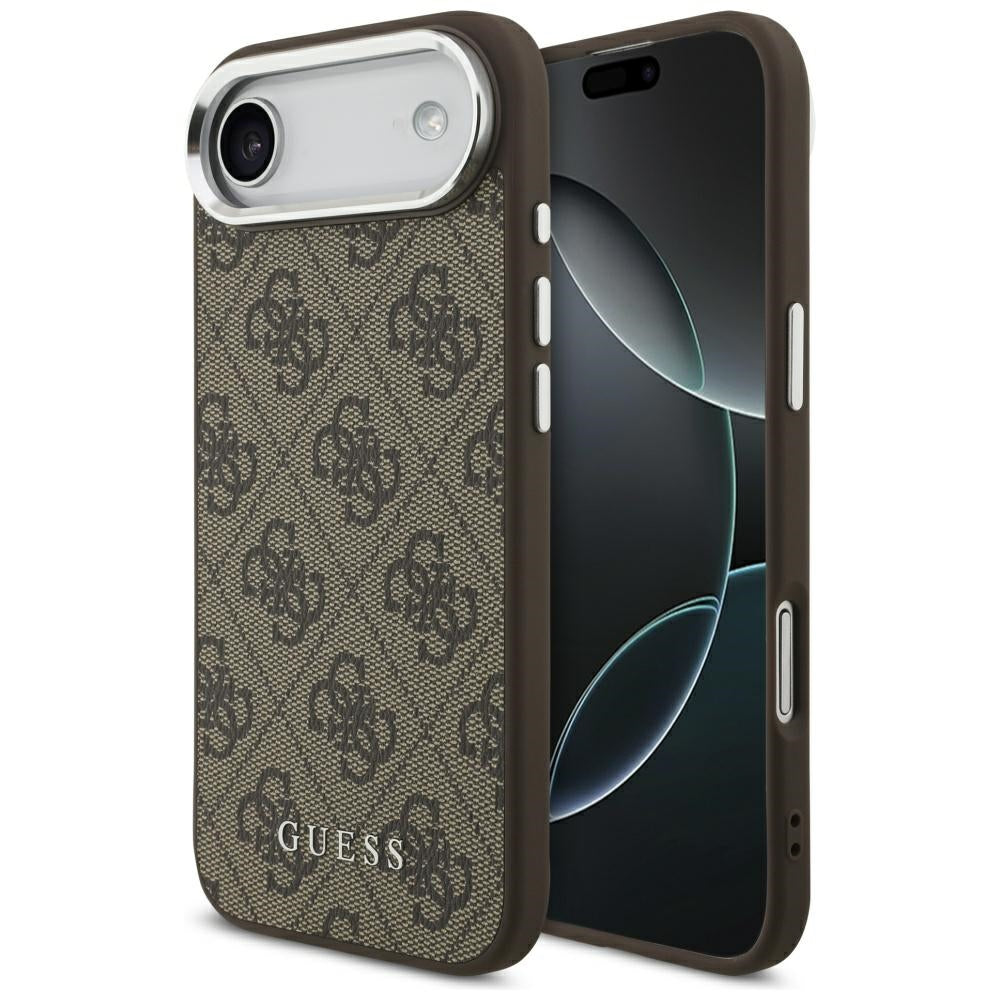 MagSafe futrola za Apple iPhone 17 Air, Guess, 4G Classic Logo, smeđa