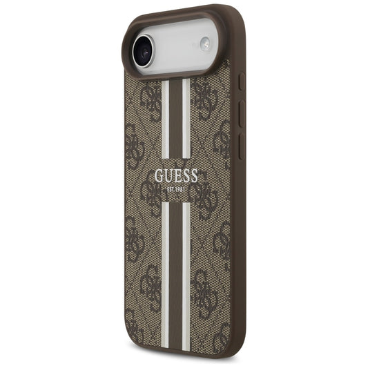 MagSafe futrola za Apple iPhone 17 Air, Guess, 4G Printed Stripes, smeđa