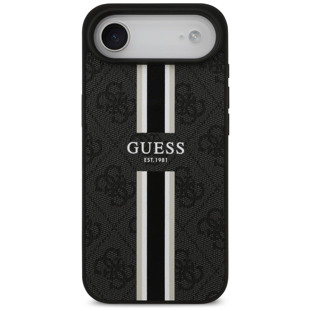 MagSafe futrola za Apple iPhone 17 Air, Guess, 4G Printed Stripes, Crna