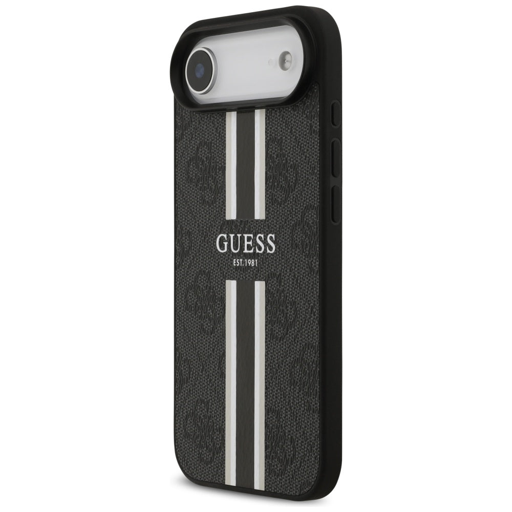 MagSafe futrola za Apple iPhone 17 Air, Guess, 4G Printed Stripes, Crna