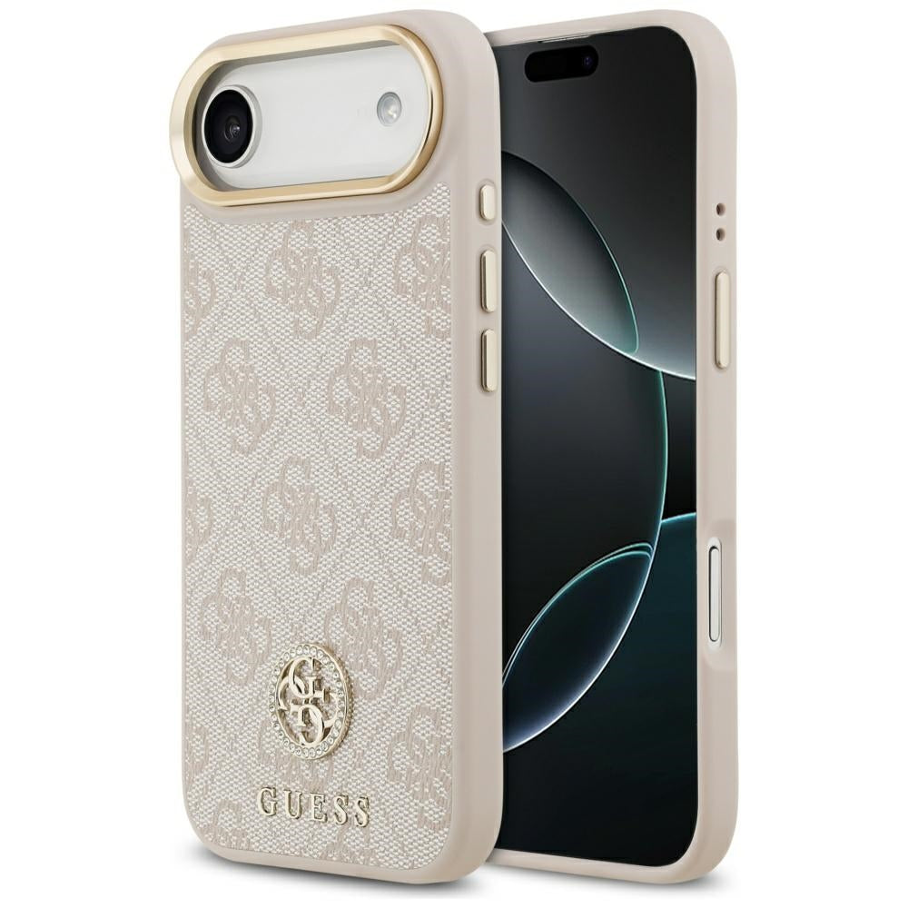 MagSafe futrola za Apple iPhone 17 Air, Guess, 4G Strass Logo, Roza