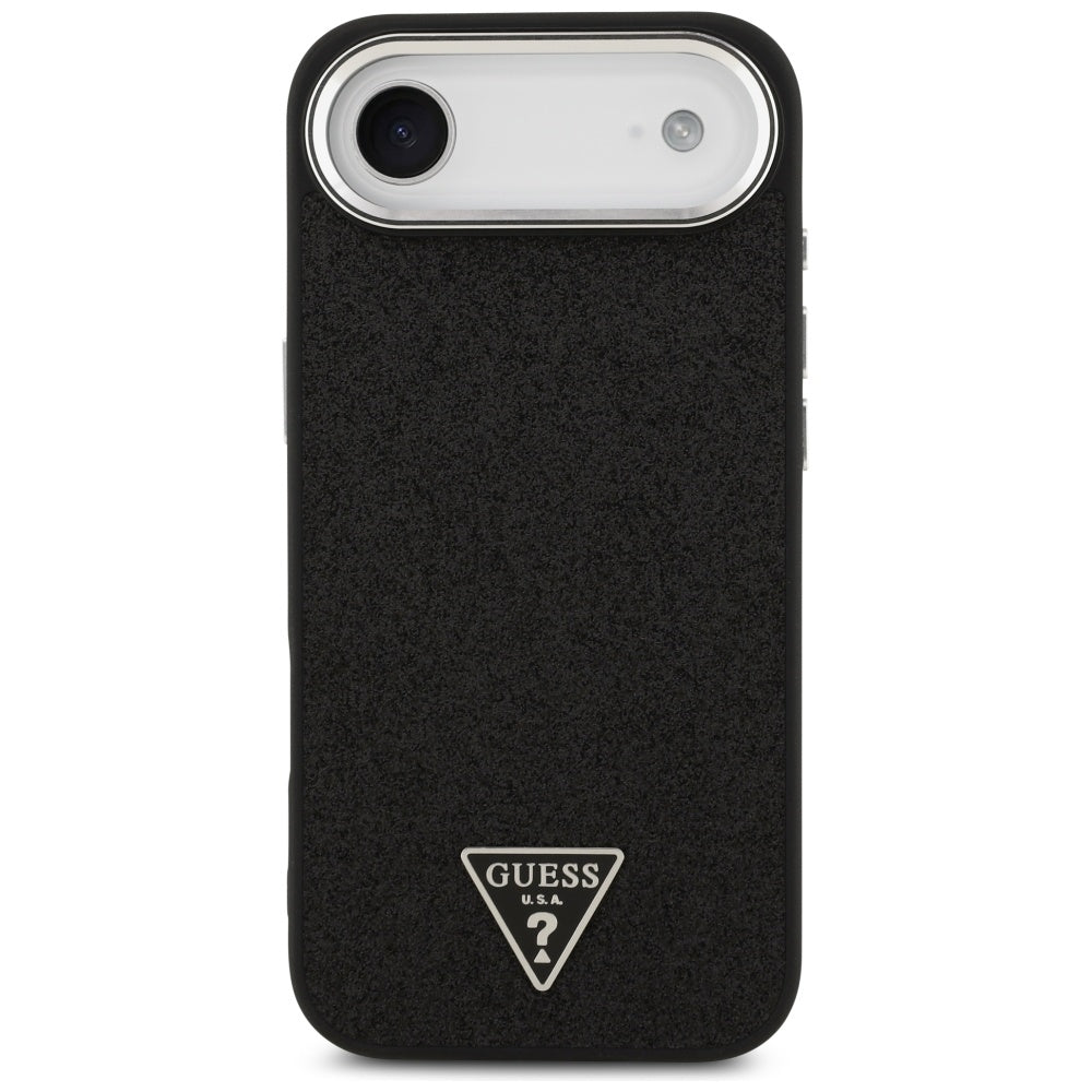 MagSafe futrola za Apple iPhone 17 Air, Guess, Glitter Triangle Logo, Crna