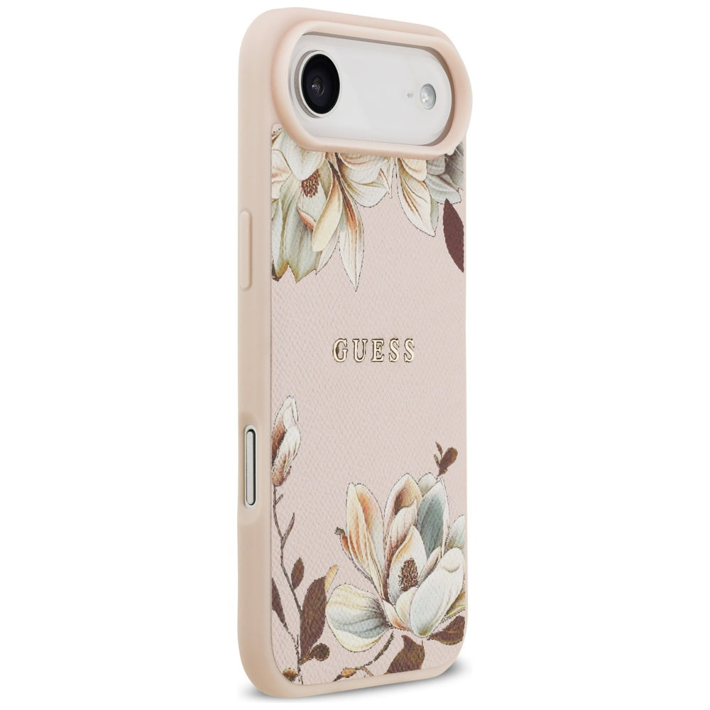 Futrola MagSafe za Apple iPhone 17 Air, Guess, Grained Flowers, Roza